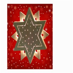 Star Wood Star Illuminated Small Garden Flag (two Sides) by Nexatart