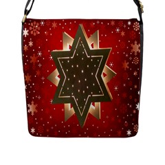 Star Wood Star Illuminated Flap Messenger Bag (l)  by Nexatart