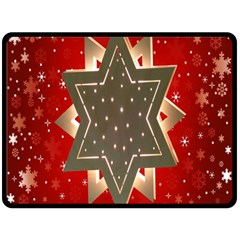 Star Wood Star Illuminated Double Sided Fleece Blanket (large)  by Nexatart