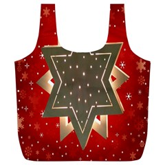 Star Wood Star Illuminated Full Print Recycle Bags (l)  by Nexatart