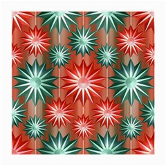 Stars Patterns Christmas Background Seamless Medium Glasses Cloth (2-side) by Nexatart