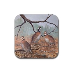 Bob White Quail Rubber Coaster (Square) 