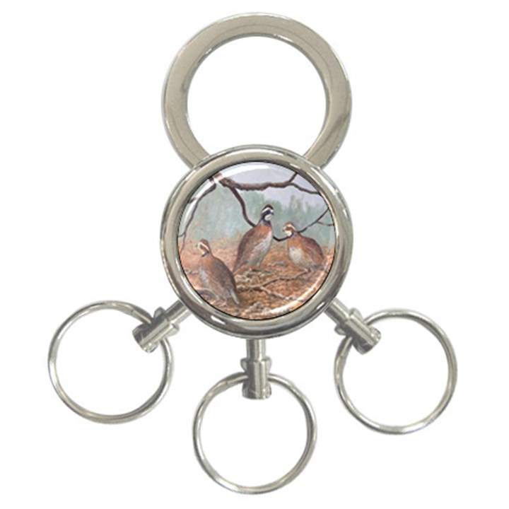 Bob White Quail 3-Ring Key Chains