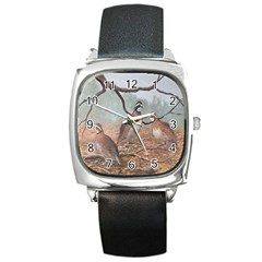 Bob White Quail Square Metal Watch