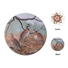 Bob White Quail Playing Cards (round)  by digitaldivadesigns