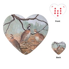 Bob White Quail Playing Cards (heart)  by digitaldivadesigns