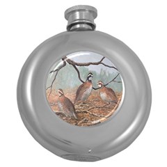 Bob White Quail Round Hip Flask (5 oz)