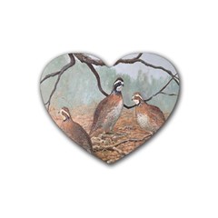 Bob White Quail Rubber Coaster (Heart) 