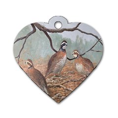 Bob White Quail Dog Tag Heart (One Side)