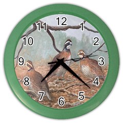 Bob White Quail Color Wall Clocks