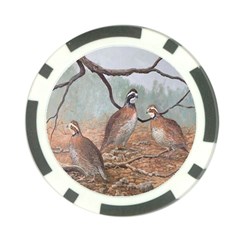 Bob White Quail Poker Chip Card Guard by digitaldivadesigns