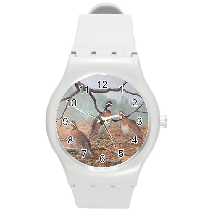 Bob White Quail Round Plastic Sport Watch (M)