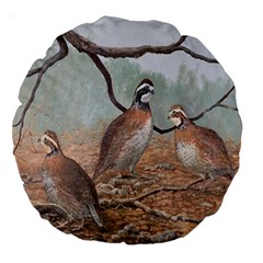 Bob White Quail Large 18  Premium Round Cushions