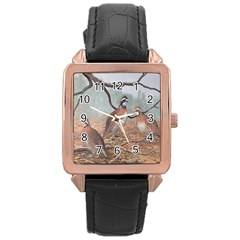 Bob White Quail Rose Gold Leather Watch 