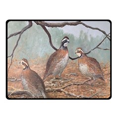 Bob White Quail Double Sided Fleece Blanket (small)  by digitaldivadesigns