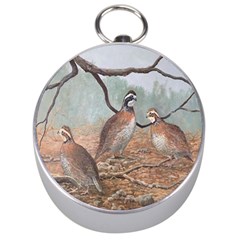 Bob White Quail Silver Compasses by digitaldivadesigns