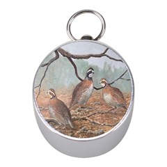 Bob White Quail Mini Silver Compasses by digitaldivadesigns