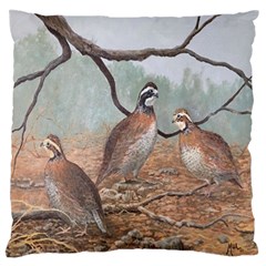 Bob White Quail Large Flano Cushion Case (Two Sides)