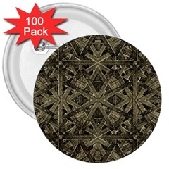 Futuristic Polygonal 3  Buttons (100 Pack)  by dflcprints