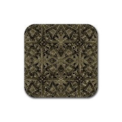 Futuristic Polygonal Rubber Coaster (square)  by dflcprints