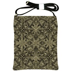 Futuristic Polygonal Shoulder Sling Bags by dflcprints