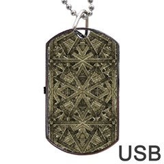 Futuristic Polygonal Dog Tag Usb Flash (one Side) by dflcprints