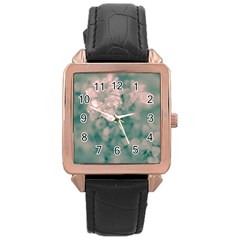 Surreal Floral Rose Gold Leather Watch  by dflcprints