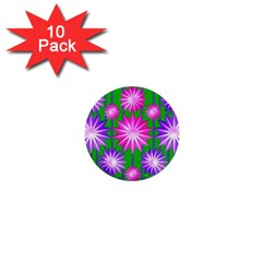 Stars Patterns Christmas Background Seamless 1  Mini Buttons (10 Pack)  by Nexatart