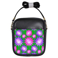 Stars Patterns Christmas Background Seamless Girls Sling Bags by Nexatart