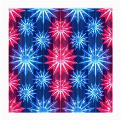 Stars Patterns Christmas Background Seamless Medium Glasses Cloth (2-side) by Nexatart