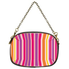 Stripes Colorful Background Pattern Chain Purses (one Side)  by Nexatart