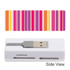 Stripes Colorful Background Pattern Memory Card Reader (stick)  by Nexatart