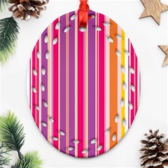 Stripes Colorful Background Pattern Ornament (oval Filigree) by Nexatart