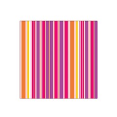 Stripes Colorful Background Pattern Satin Bandana Scarf by Nexatart