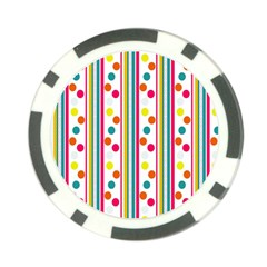 Stripes Polka Dots Pattern Poker Chip Card Guard by Nexatart