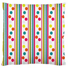 Stripes Polka Dots Pattern Standard Flano Cushion Case (two Sides) by Nexatart