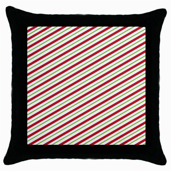 Stripes Striped Design Pattern Throw Pillow Case (Black)