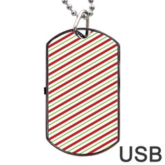 Stripes Striped Design Pattern Dog Tag Usb Flash (one Side) by Nexatart