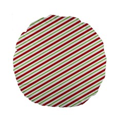 Stripes Striped Design Pattern Standard 15  Premium Flano Round Cushions by Nexatart