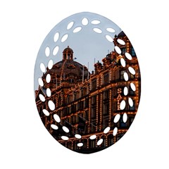 Store Harrods London Oval Filigree Ornament (two Sides) by Nexatart