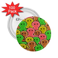 Sweet Dessert Food Gingerbread Men 2 25  Buttons (100 Pack)  by Nexatart