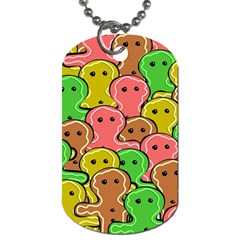 Sweet Dessert Food Gingerbread Men Dog Tag (one Side) by Nexatart