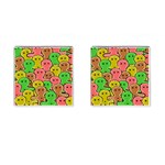 Sweet Dessert Food Gingerbread Men Cufflinks (Square) Front(Pair)