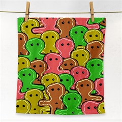 Sweet Dessert Food Gingerbread Men Face Towel by Nexatart