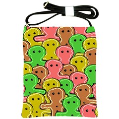 Sweet Dessert Food Gingerbread Men Shoulder Sling Bags by Nexatart