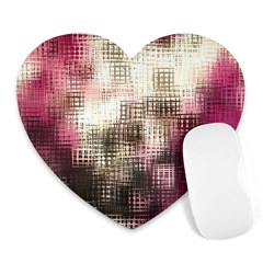 Stylized Rose Pattern Paper, Cream And Black Heart Mousepads by Nexatart