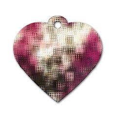 Stylized Rose Pattern Paper, Cream And Black Dog Tag Heart (one Side) by Nexatart