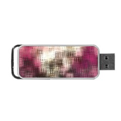 Stylized Rose Pattern Paper, Cream And Black Portable Usb Flash (one Side) by Nexatart