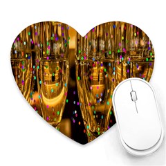 Sylvester New Year S Eve Heart Mousepads by Nexatart