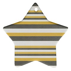 Textile Design Knit Tan White Ornament (star) by Nexatart